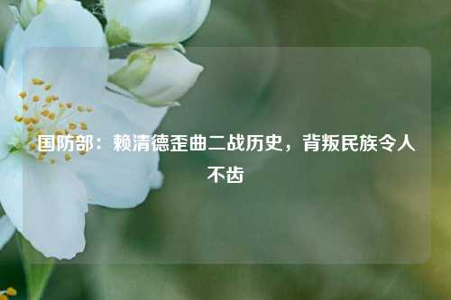 国防部：赖清德歪曲二战历史，背叛民族令人不齿  第1张