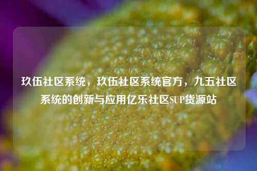 玖伍社区系统，玖伍社区系统官方，九五社区系统的创新与应用亿乐社区SUP货源站  第1张