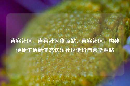 直客社区，直客社区货源站，直客社区	，构建便捷生活新生态亿乐社区低价自营货源站  第1张