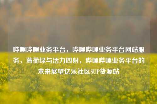哔哩哔哩业务平台，哔哩哔哩业务平台网站服务	，薄荷绿与活力四射，哔哩哔哩业务平台的未来展望亿乐社区SUP货源站  第1张