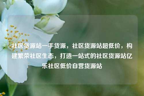 社区货源站一手货源	，社区货源站超低价，构建繁荣社区生态，打造一站式的社区货源站亿乐社区低价自营货源站  第1张