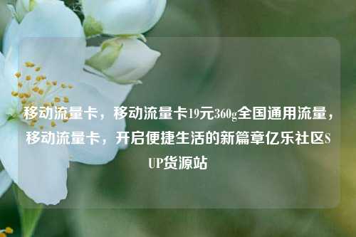 移动流量卡，移动流量卡19元360g全国通用流量，移动流量卡	，开启便捷生活的新篇章亿乐社区SUP货源站  第1张